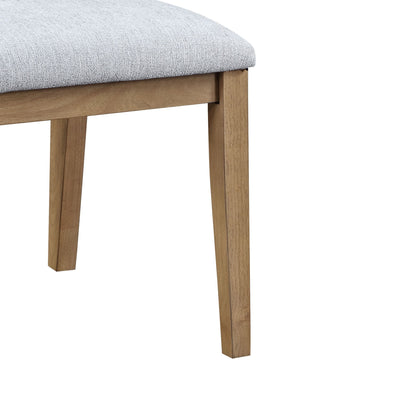 Delphine - Linen Fabric 19&quot; Dining Chair (Set of 2) - Gray