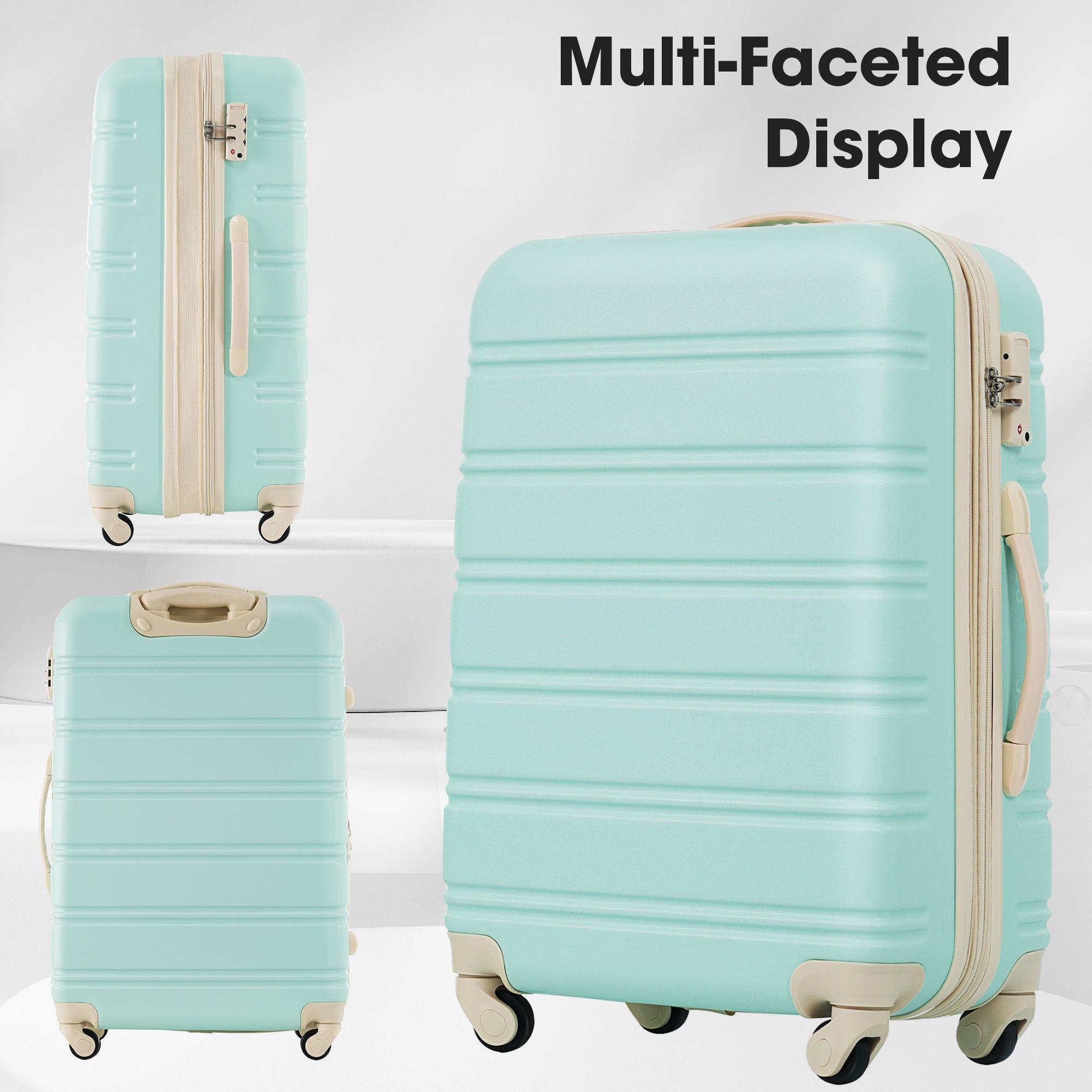 3 Piece Luggage Set Hardside Spinner Suitcase With Tsa Lock 20&quot; 24&quot; 28&quot;