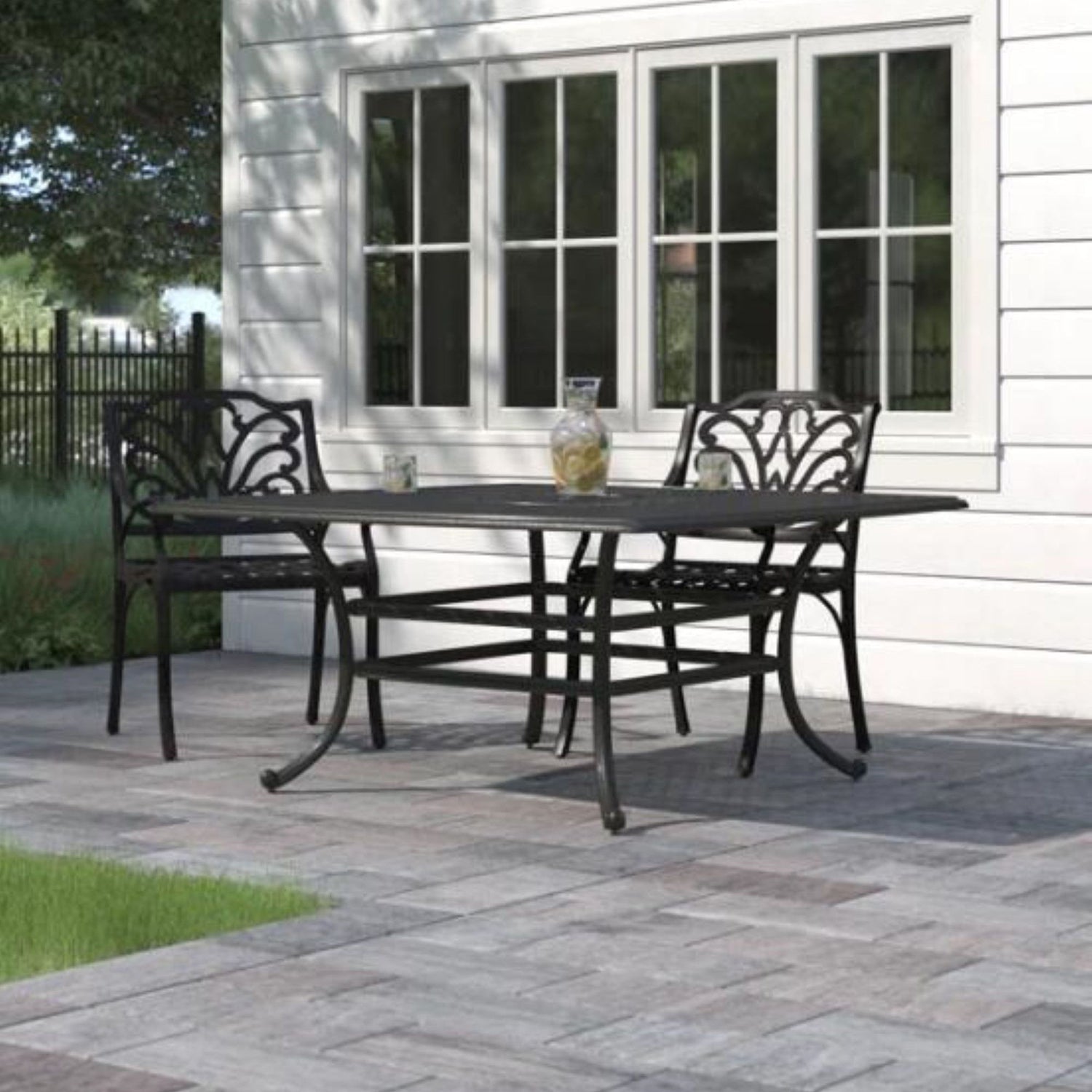 64&quot; Square Dining Table - Dark Lava Bronze