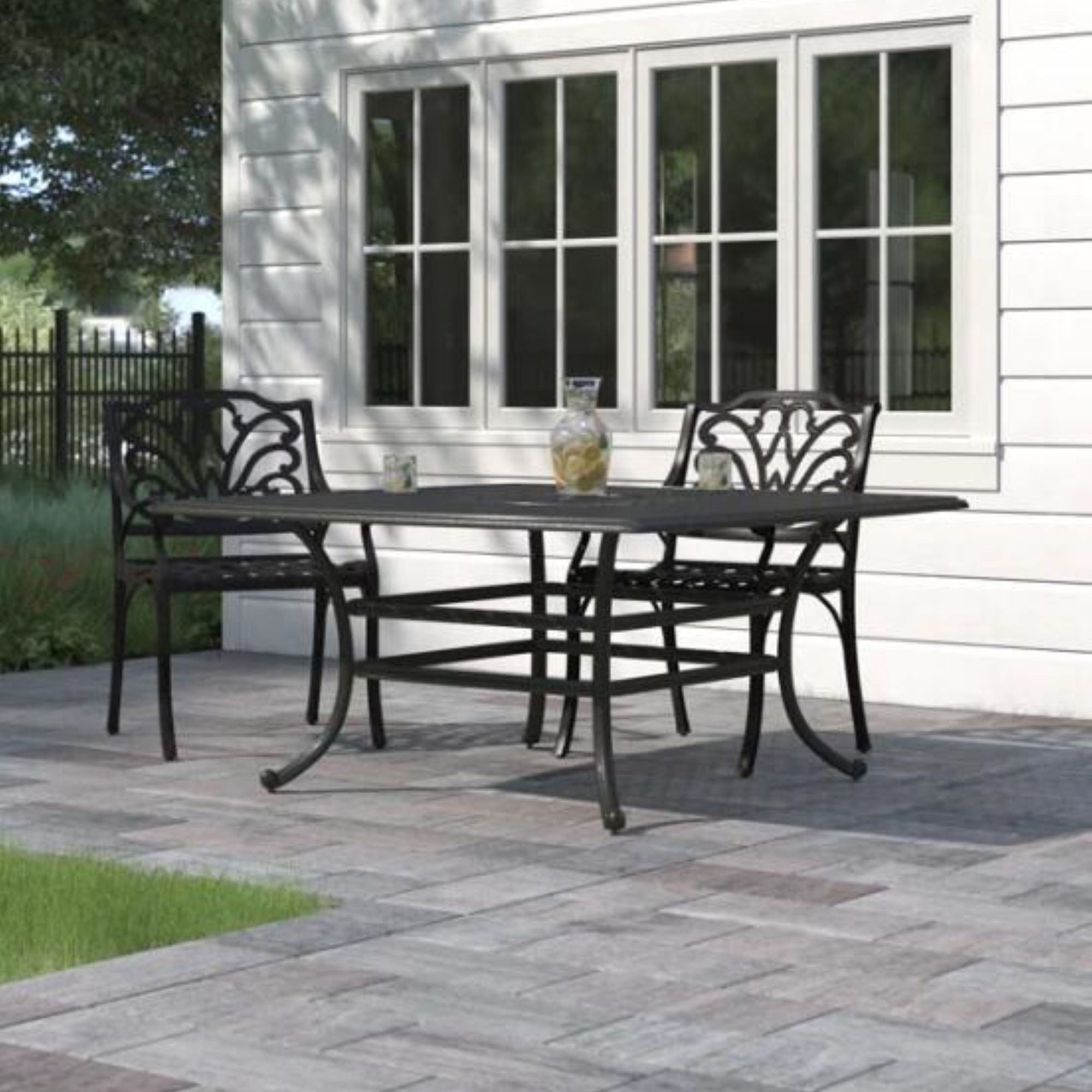 64&quot; Square Dining Table - Dark Lava Bronze