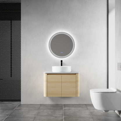 Mounted Bathroom Vanity With Art Sink &amp; 2 Soft Close Doors