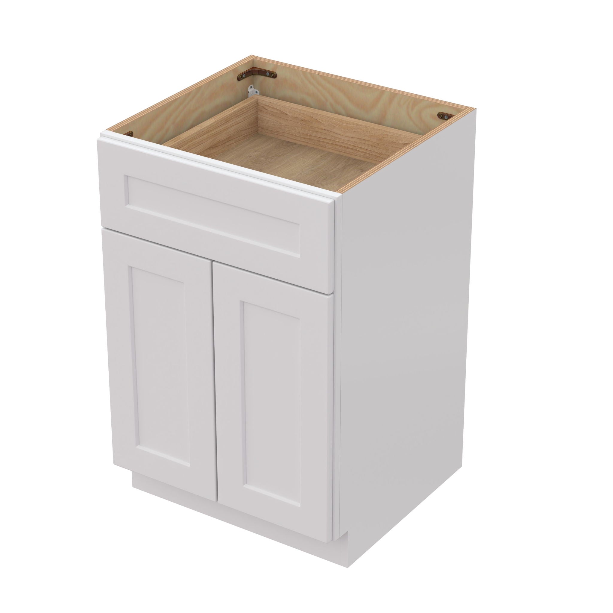 Shaker Base Cabinet With Soft-Close Drawer &amp; Double Doors, Adjustable Shelf