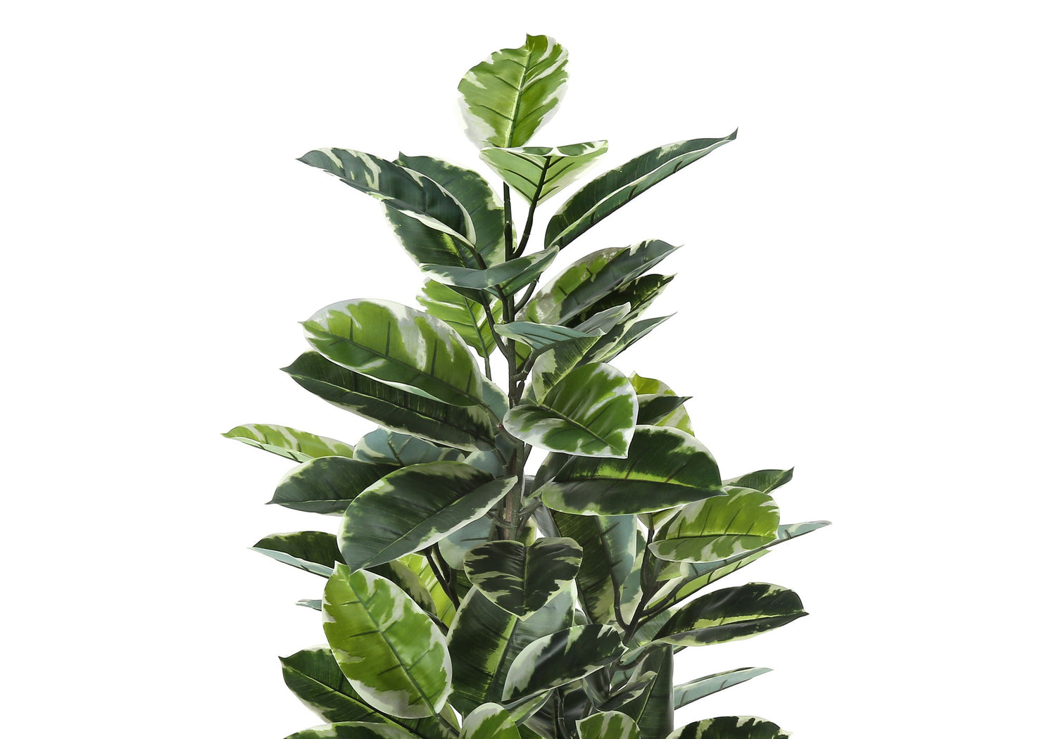 52&quot; Tall, Artificial Plant, Rubber Tree, Indoor, Fake, Floor, Greenery, Potted, Real Touch, Decorative - Green / Black