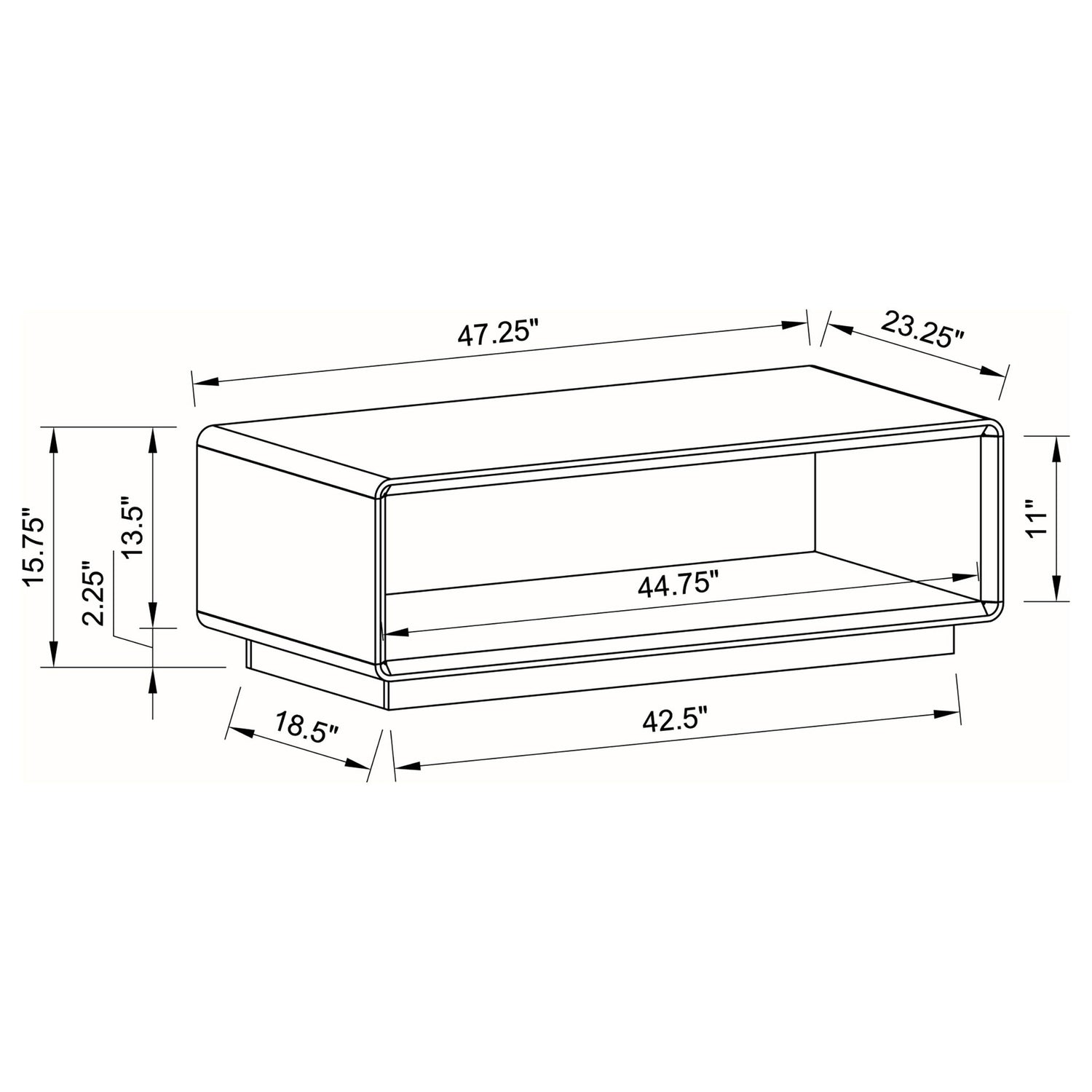 Fletcher - Table With Open Shelf