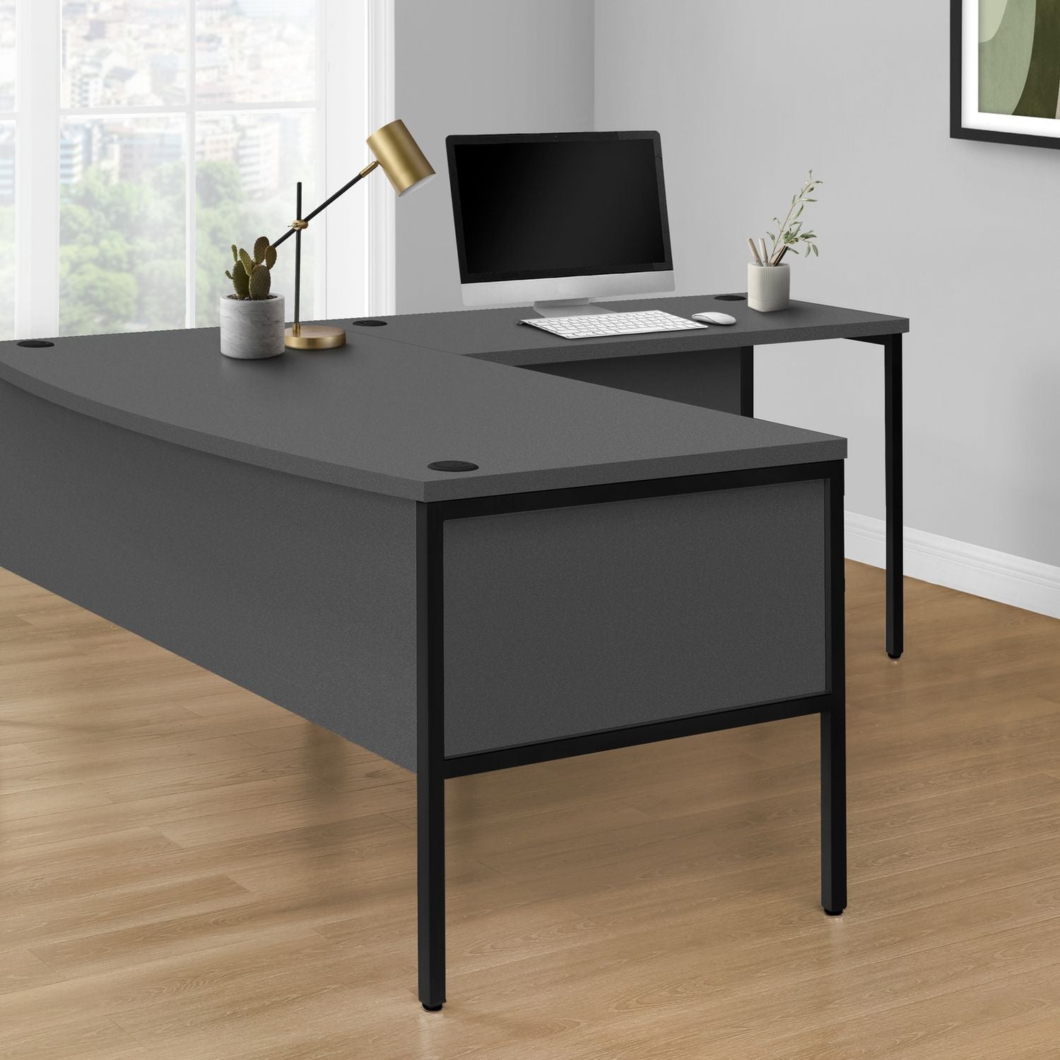 Computer Desk, Home Office, Commercial Grade, Contemporary &amp; Modern