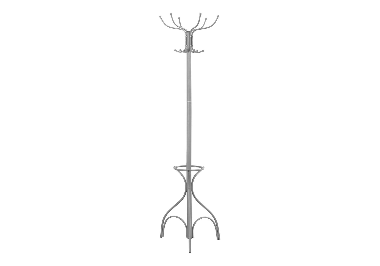 Coat Rack, Hall Tree, Free Standing, 12 Hooks, Entryway, 70&quot;H, Umbrella Holder, Contemporary &amp; Modern