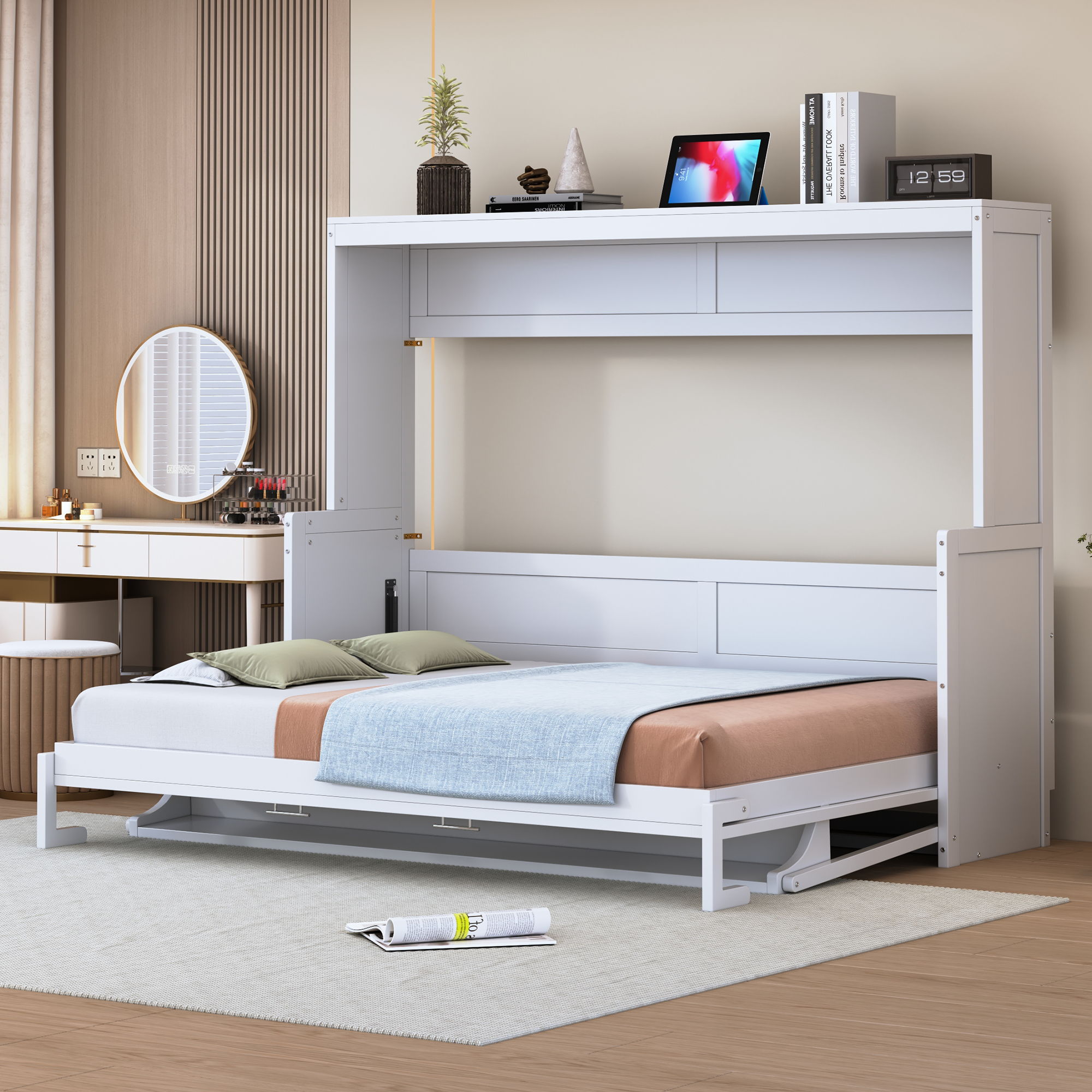 Murphy Bed With Hydraulic Lift &amp; Desk Design