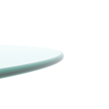 36&quot; Round Tempered Glass Table Top Clear Glass 1 / 4’’&quot; Thick Round Polished Edge - Transparent