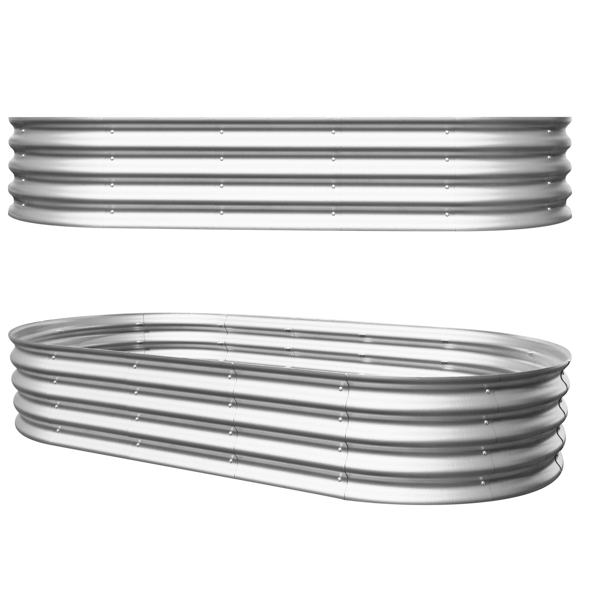 Heavy Duty Galvanized Raised Garden Bed Kit For Vegetables, Flowers &amp; Herbs