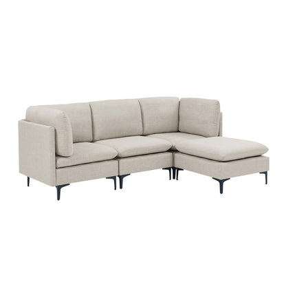 Upholstered Modular Sectional &amp; Tall Legs