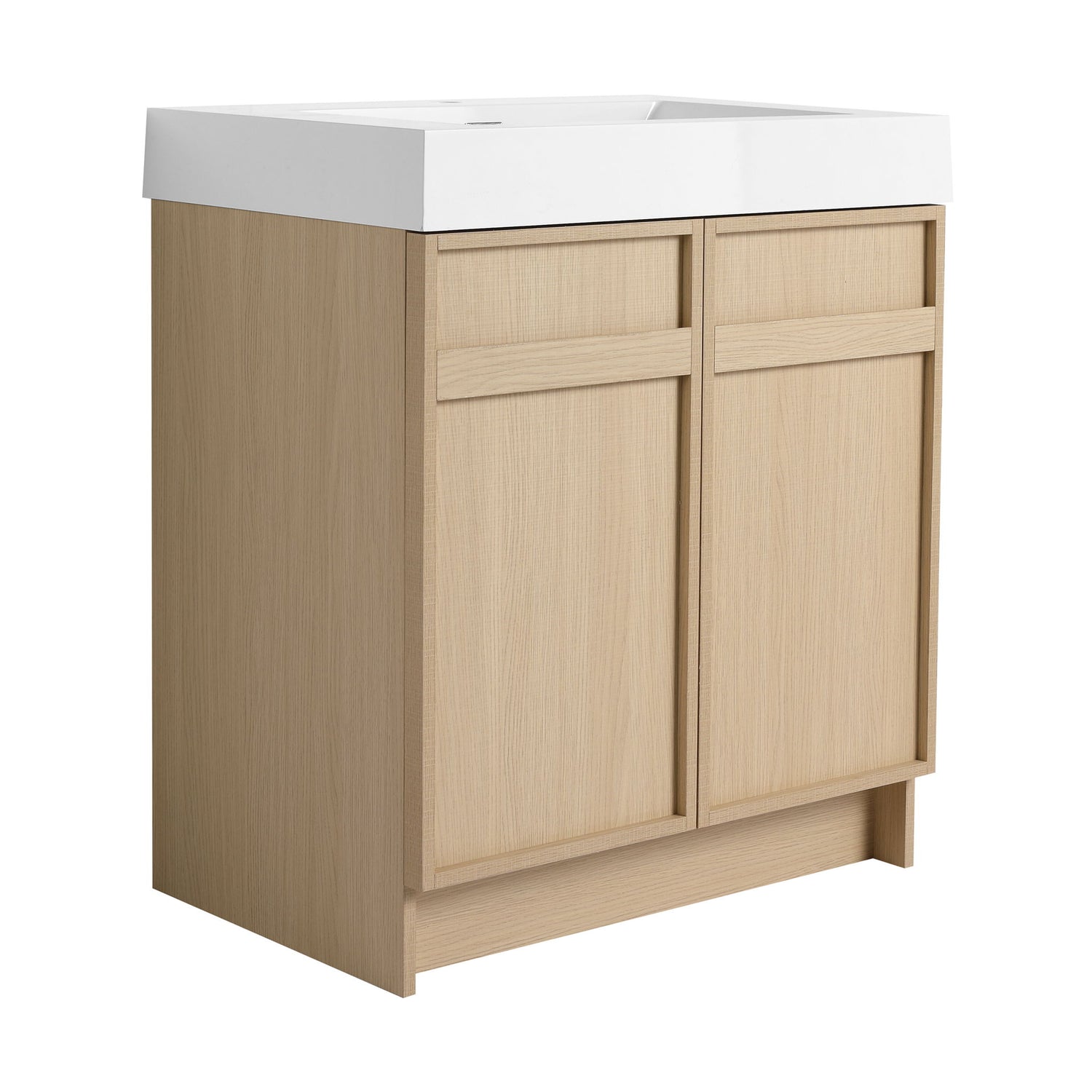 Freestanding Bathroom Vanity With Resin Sink &amp; Soft Close Cabinet Doors
