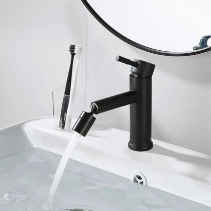 2 Mode Bathroom Faucet With 360 Degree Rotating Aerator For Sink