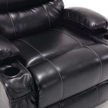 21&quot;seat width,large size Electric Power Lift Recliner Chair Sofa for Elderly, 8 point vibration Massage and lumber heat, Remote Control, Side Pockets and Cup Holders, cozy fabric, overstuffed arm pu