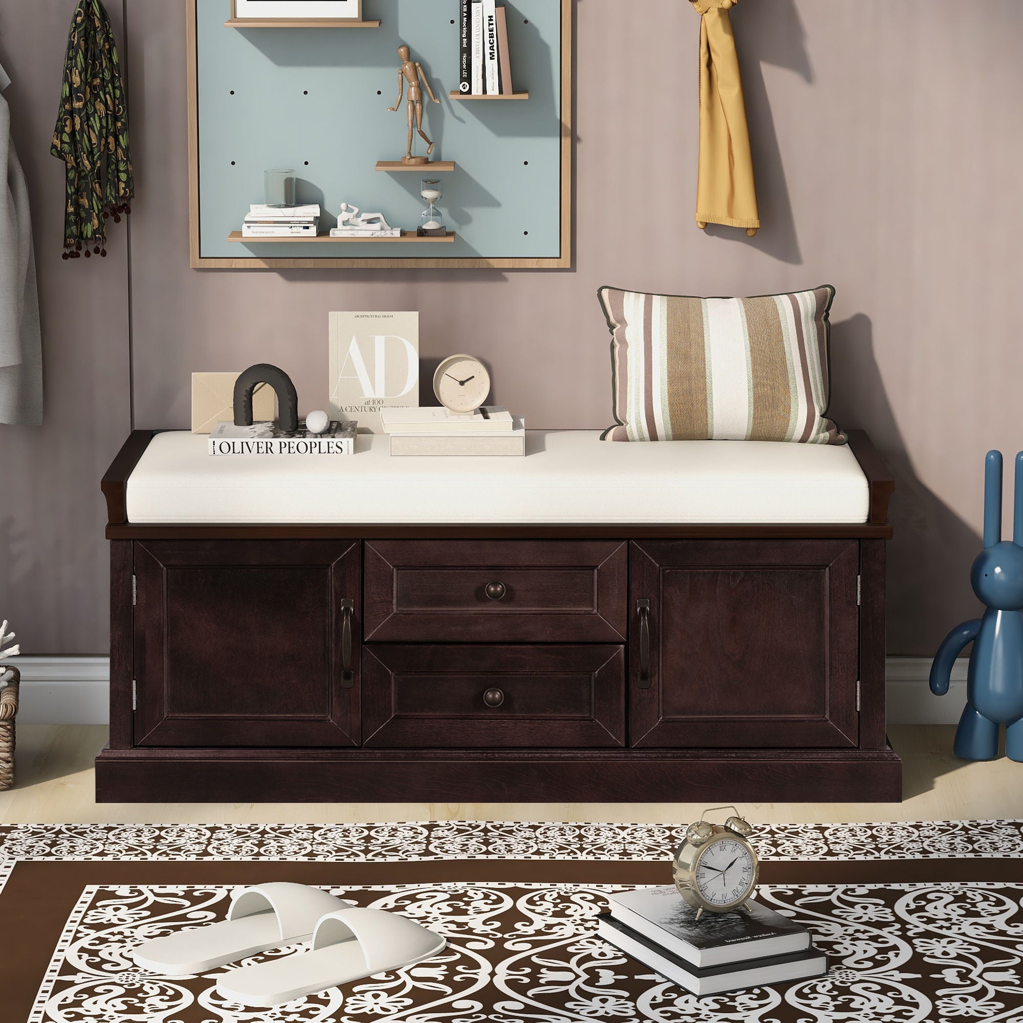 Hearth &amp; Haven Daisy - Storage Bench With 2 Drawers And 2 Cabinets
