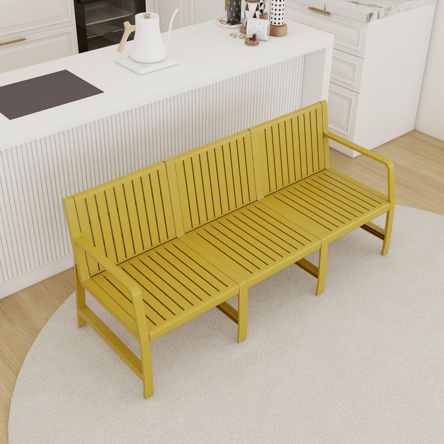 1 Piece Indoor / Outdoor 3 Seater Sofa, UV-Resistant, Waterproof And Durable