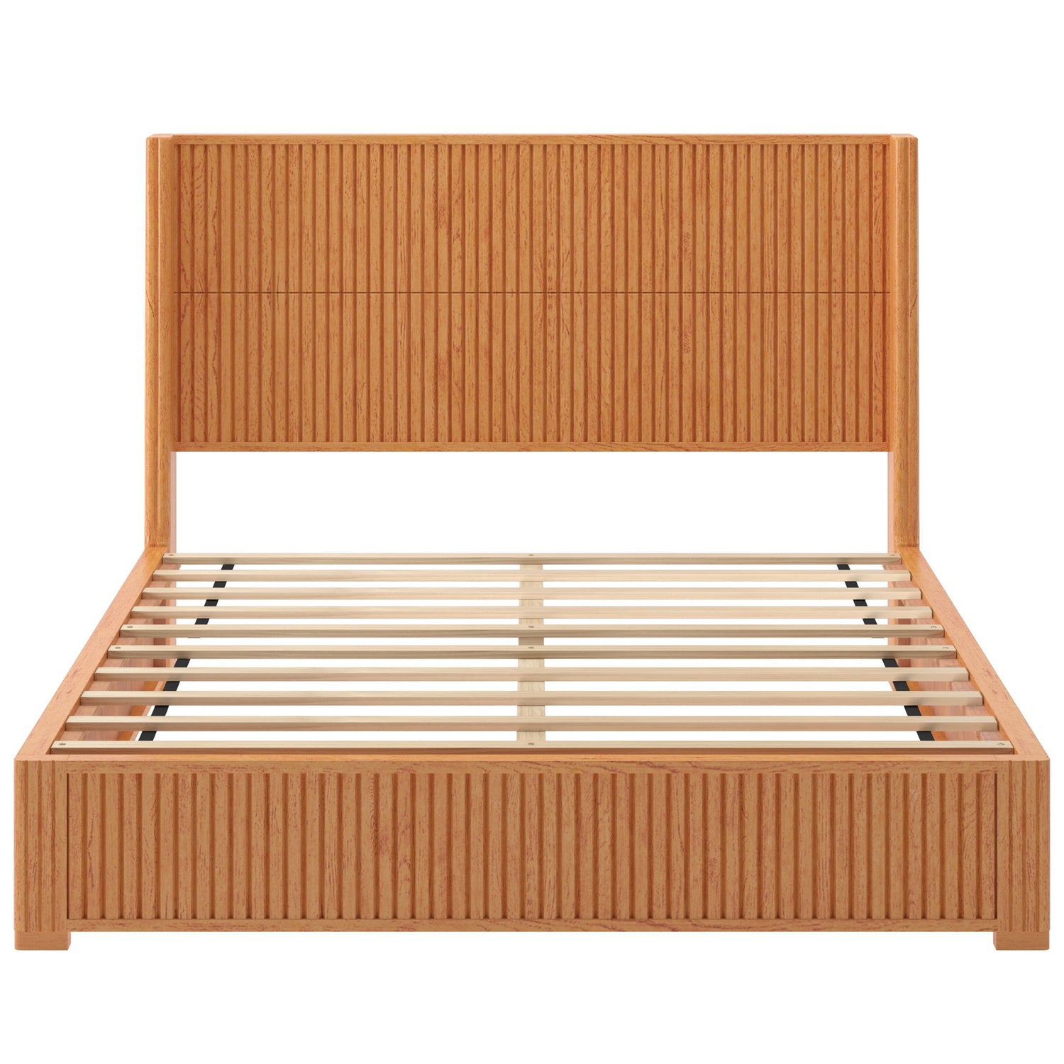Platform Bed Frame With Headboard, Floor Standing Design