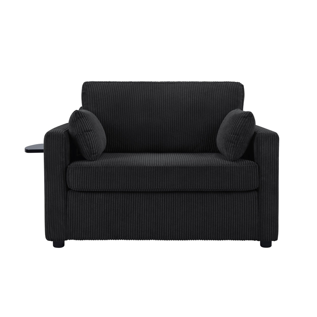 Sleeper Sofa With Foldable Mattress, USB Ports, Side Table &amp; Storage Pocket