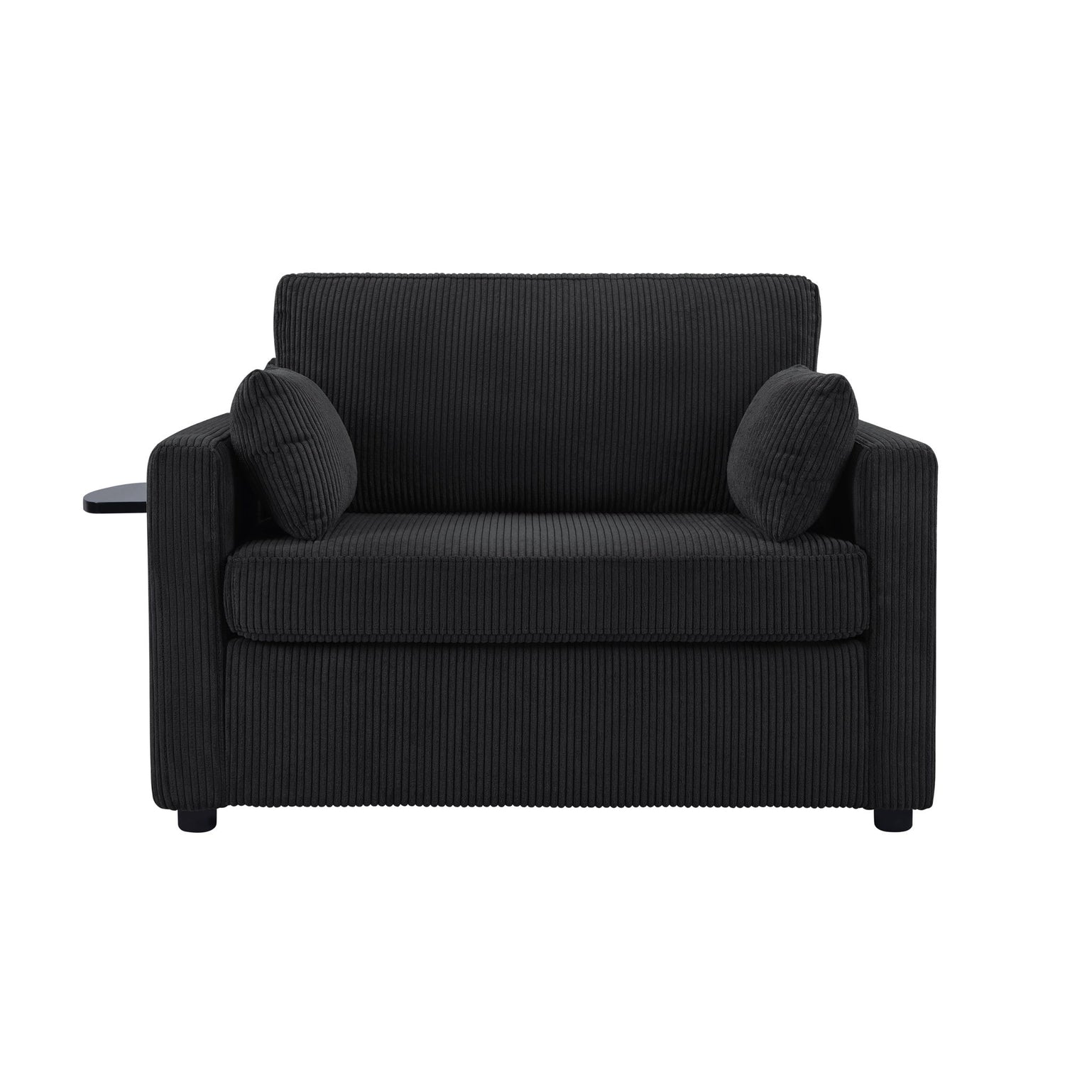 Sleeper Sofa With Foldable Mattress, USB Ports, Side Table &amp; Storage Pocket