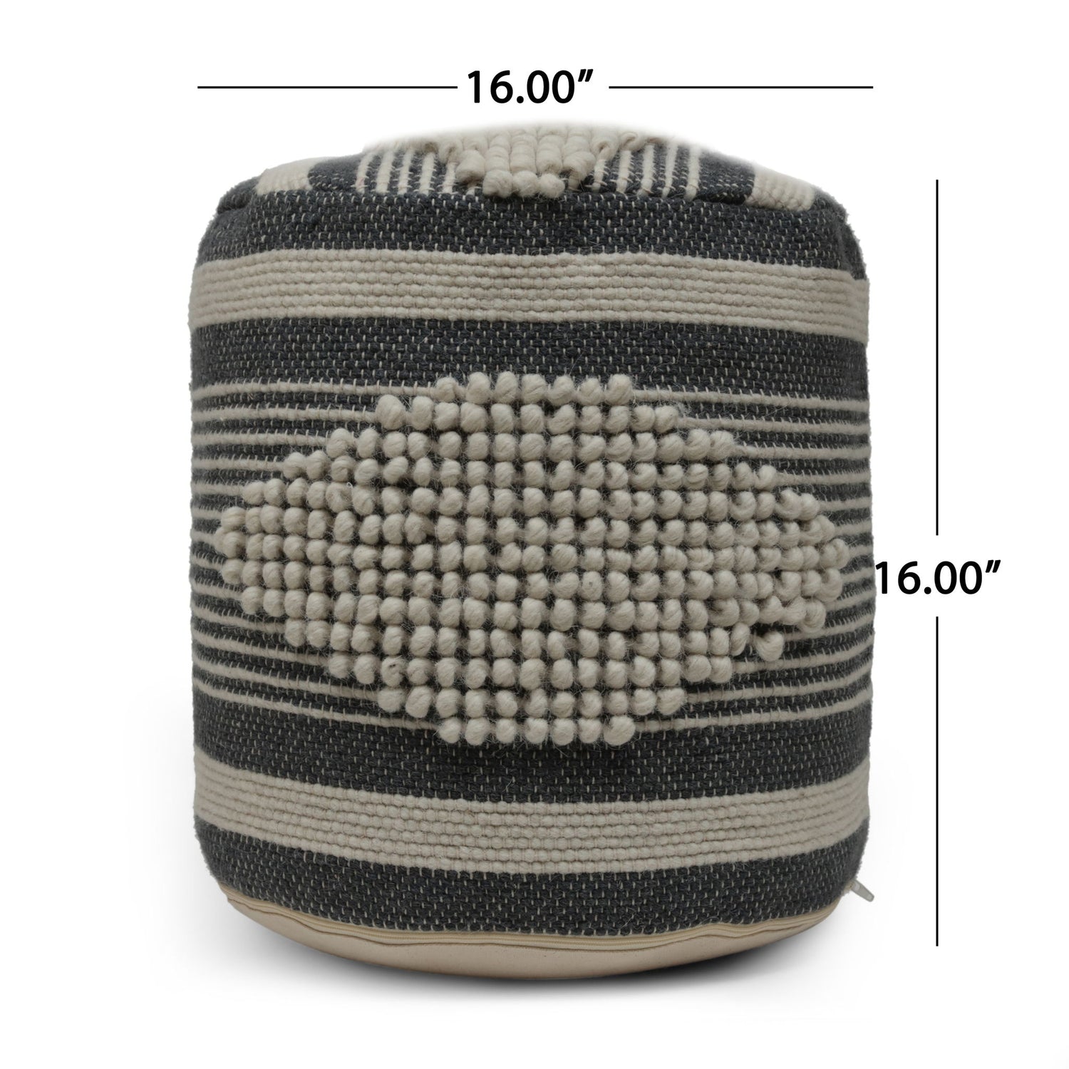 Diamond - Handcrafted Cylindrical Pouf