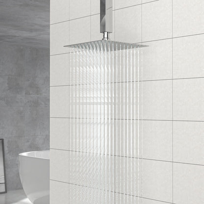 8&quot; Square Rain Shower Head, Ceiling / Wall Mount Stainless Steel Bath Fixture