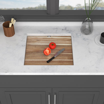 21&quot; Undermount Kitchen Sink With Folding Faucet And Cutting Board Stainless Steel 16 Gauge Workstation - Brushed Nickel