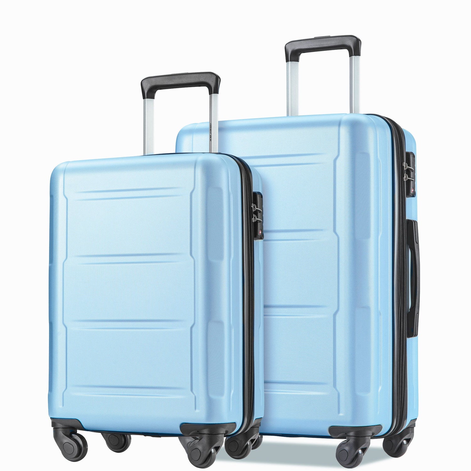 Expanable Spinner Wheel 2 Piece Luggage Set ABS Lightweight Suitcase With Tsa Lock 20&quot; / 24&quot;