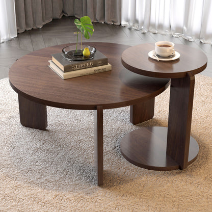 Round Coffee &amp; End Table Set