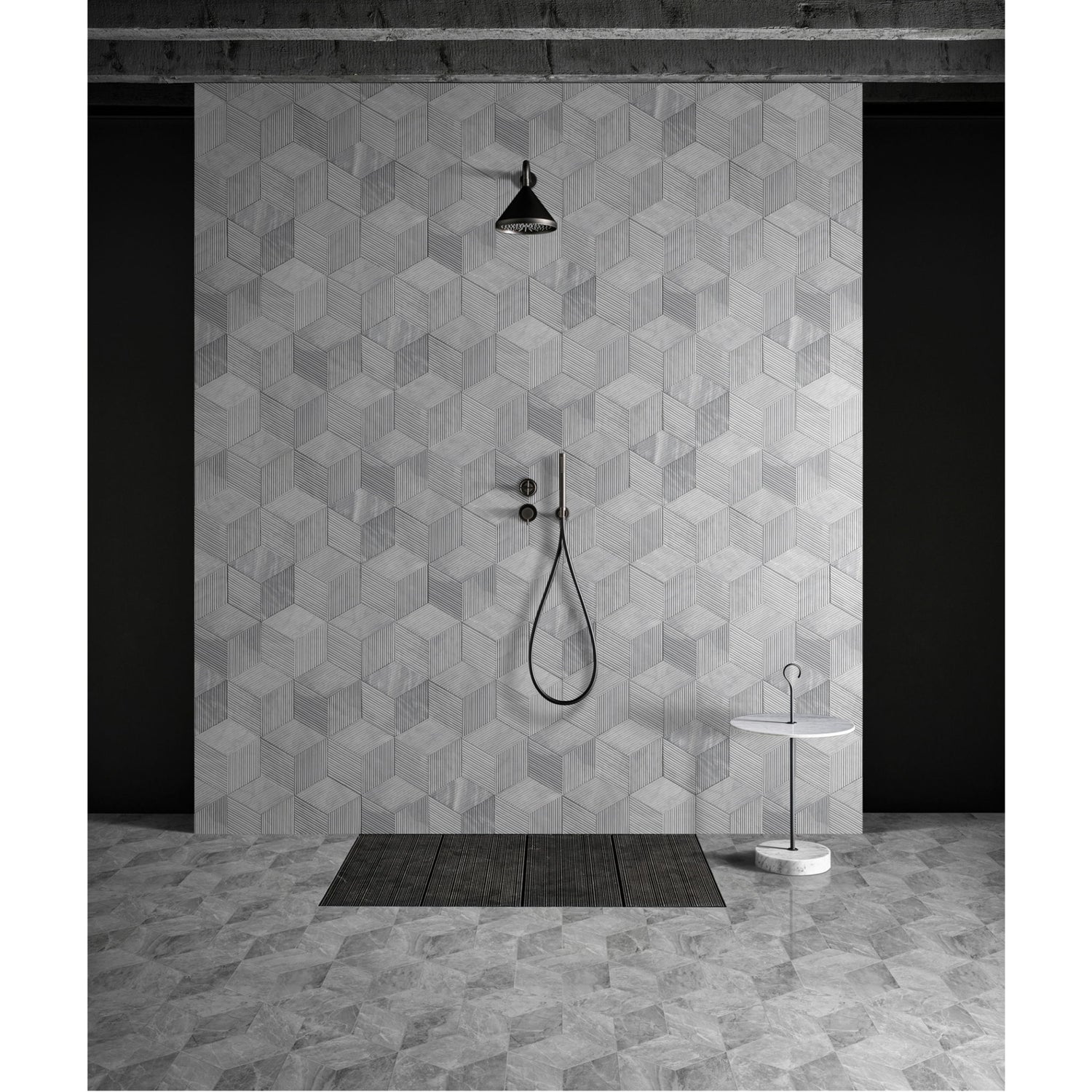 Hexagon Natural Marble Polished Tile For Wall And Floor (Set of 12)