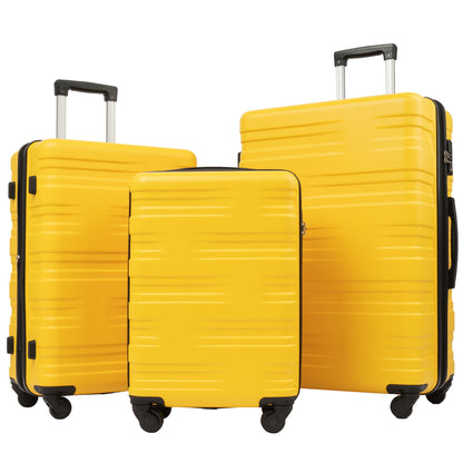 Hardshell Luggage Sets 3 Pieces Spinner Suitcase With Tsa Lock Lightweight 20&quot; 24&quot; 28&quot;