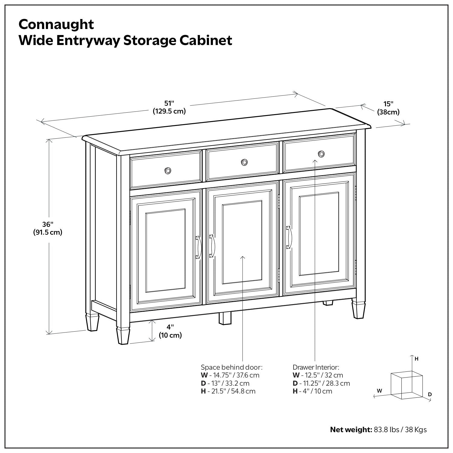 Connaught - Entryway Storage Cabinet - Brown