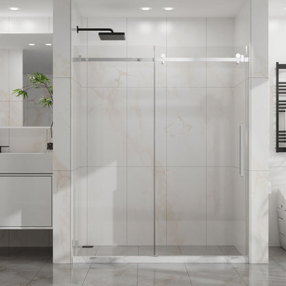 Frameless Tub Sliding Shower Door With Easy Clean Coating