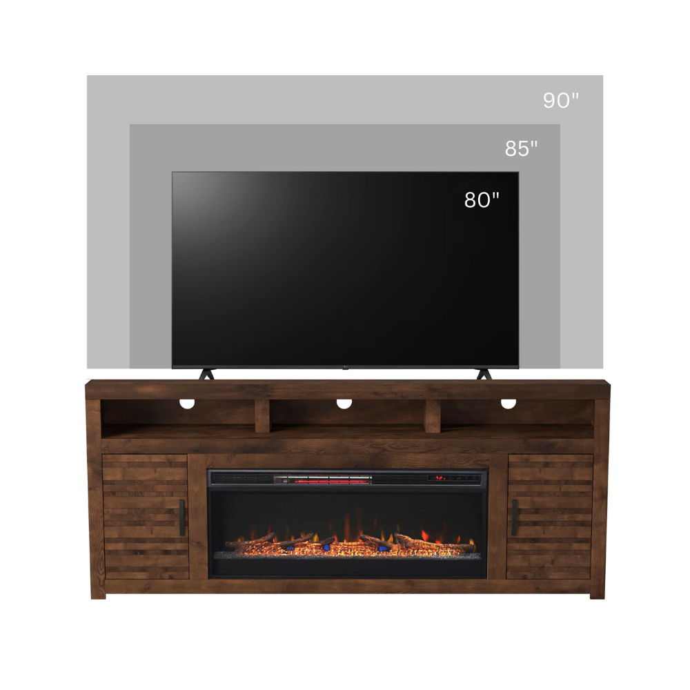 Sausalito - Electric Fireplace TV Stand Console For TVs Up To 95&quot; - Whiskey