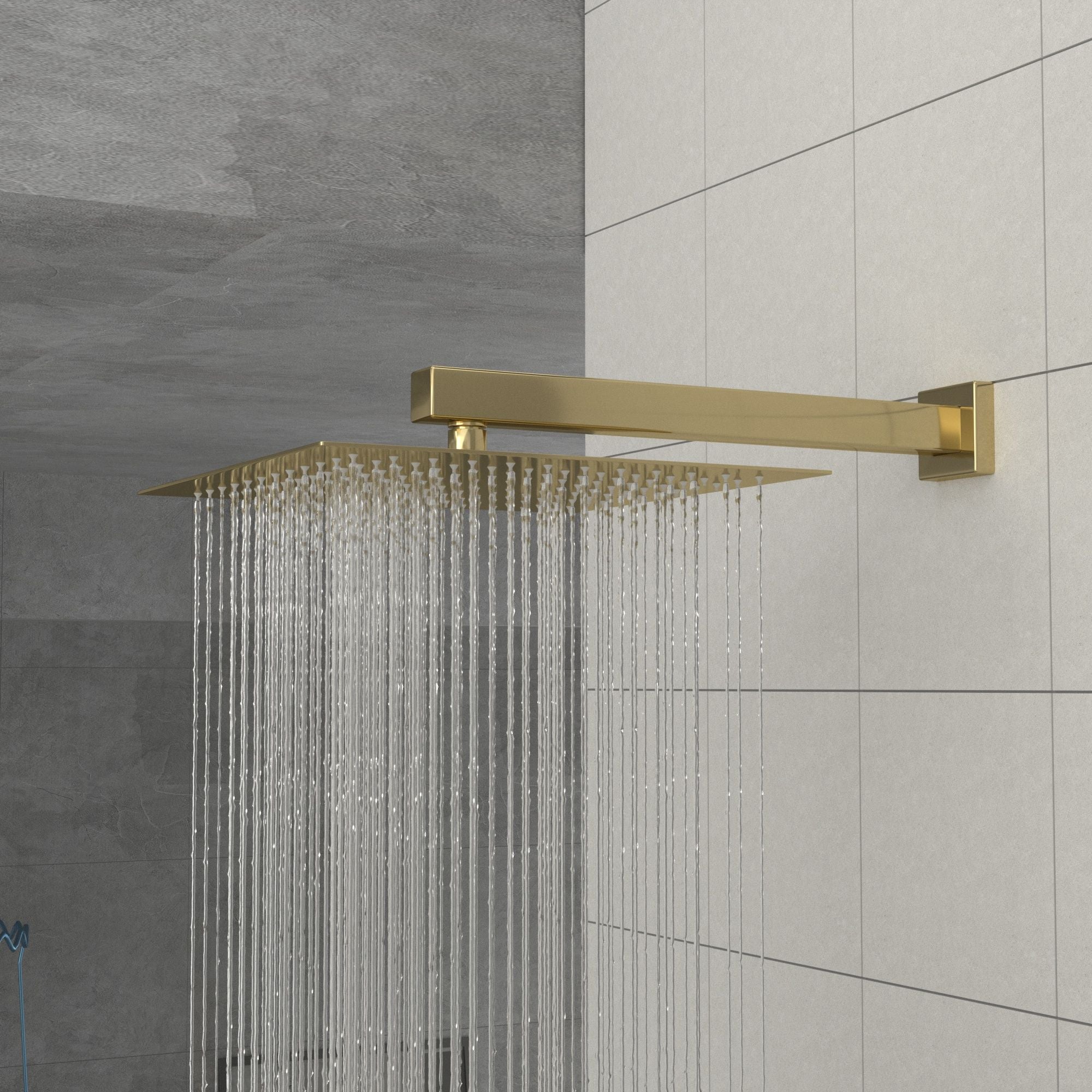 Modern 10&quot; Square Rainfall Shower Head &amp; Stainless Steel Wall Or Ceiling Mount Luxury Spa Shower Panel