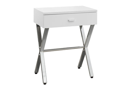 Accent Side X Table, Storage Drawer, Contemporary &amp; Modern