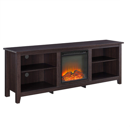 Modern Transitional 3 Shelf Open Storage 70&quot; TV Stand For 80&quot; TVs