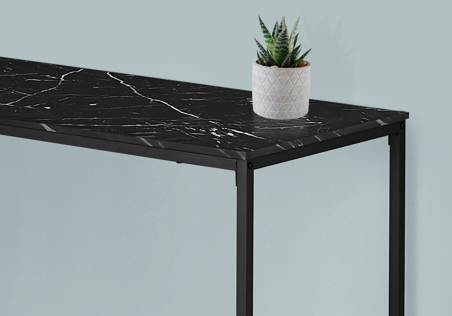Computer Desk, Home Office, Corner, L Shape, Laptop, Marble Look Contemporary &amp; Modern