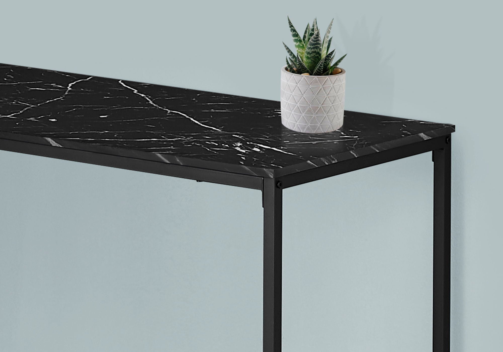 Computer Desk, Home Office, Corner, L Shape, Laptop, Marble Look Contemporary &amp; Modern