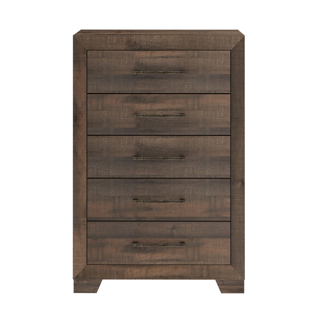 5 Drawer Chest With Casual Style - Brown