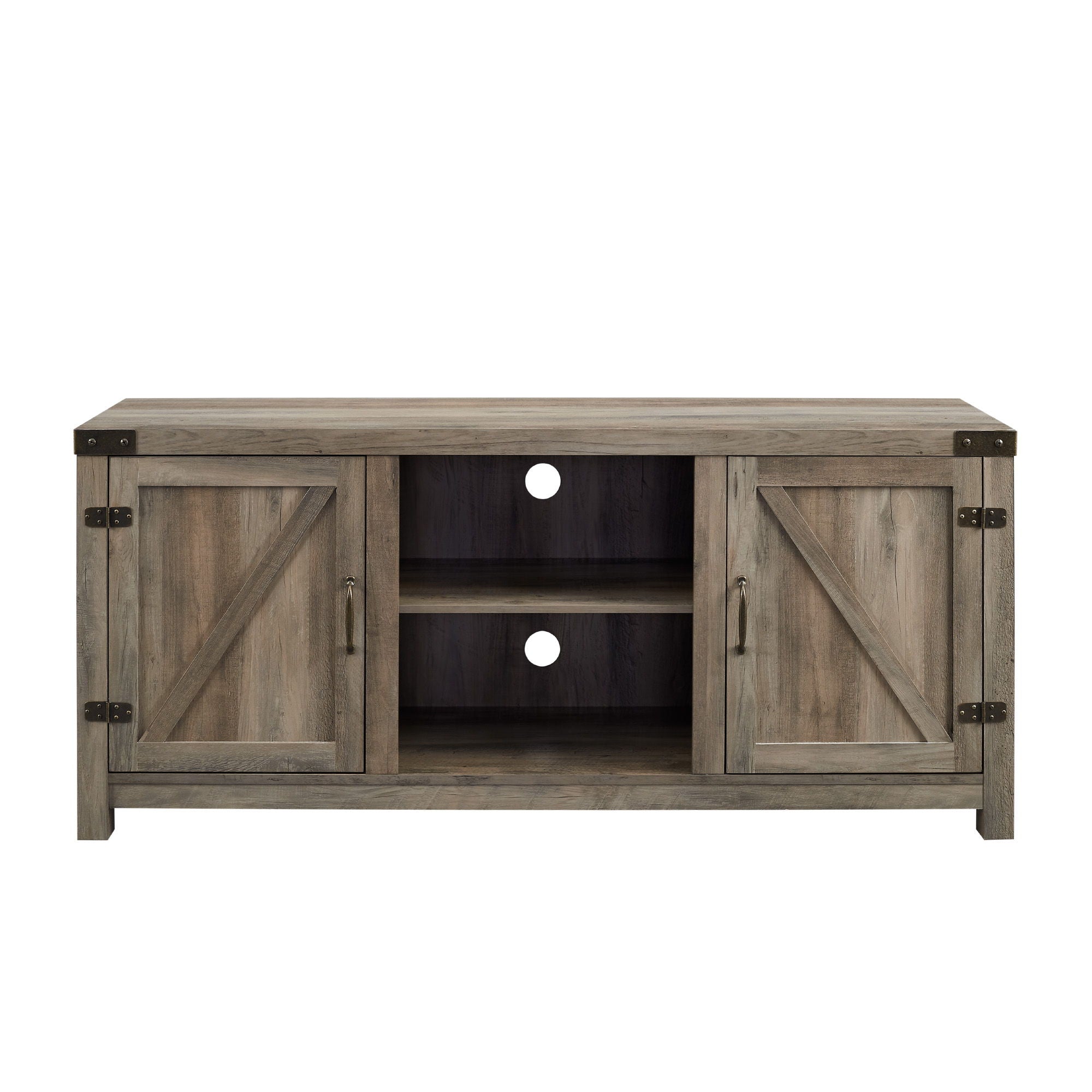 Farmhouse Barn Door TV Stand For TVs Up To 65&quot;
