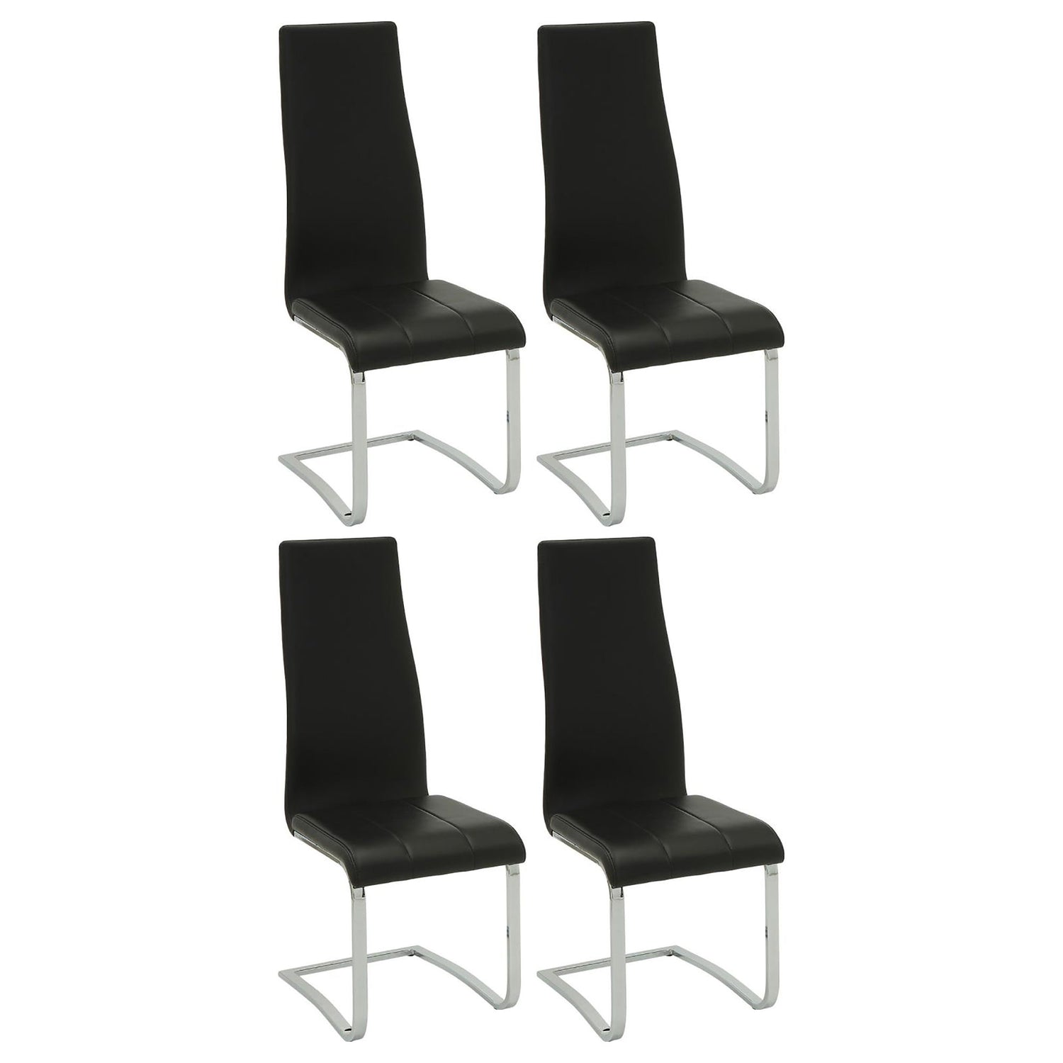High Back Side Chairs Dining Chairs With Padded Upholstery (Set of 4)