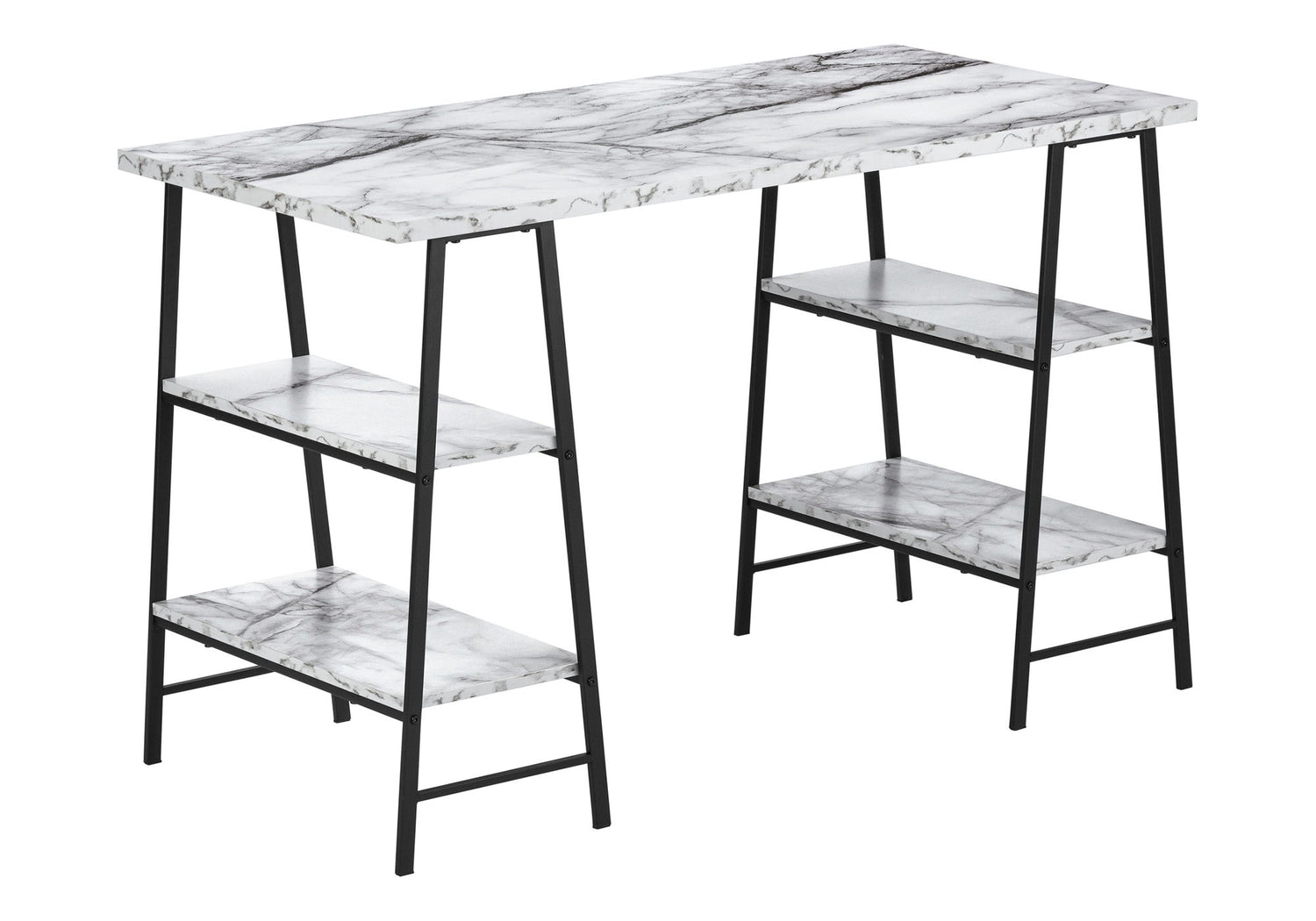 Computer Desk For Home Office, Laptop, Storage Shelves, Contemporary &amp; Modern
