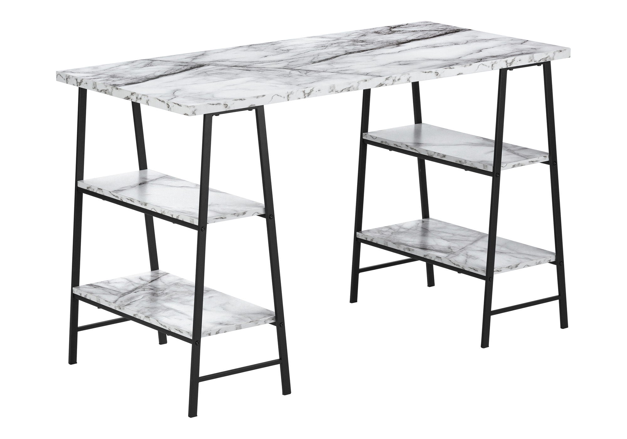 Computer Desk For Home Office, Laptop, Storage Shelves, Contemporary &amp; Modern