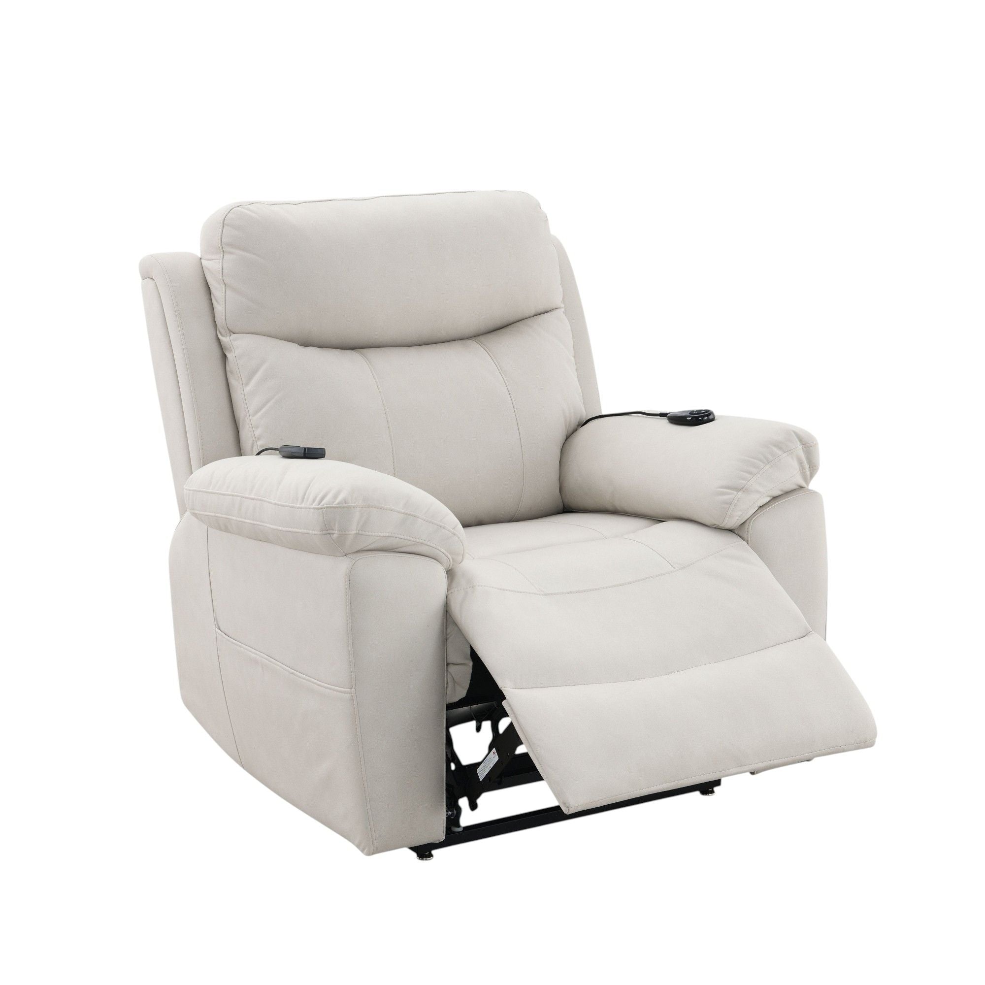 Chriki - Power Motion Recliner &amp; Lift Heating Massage Chair - Beige