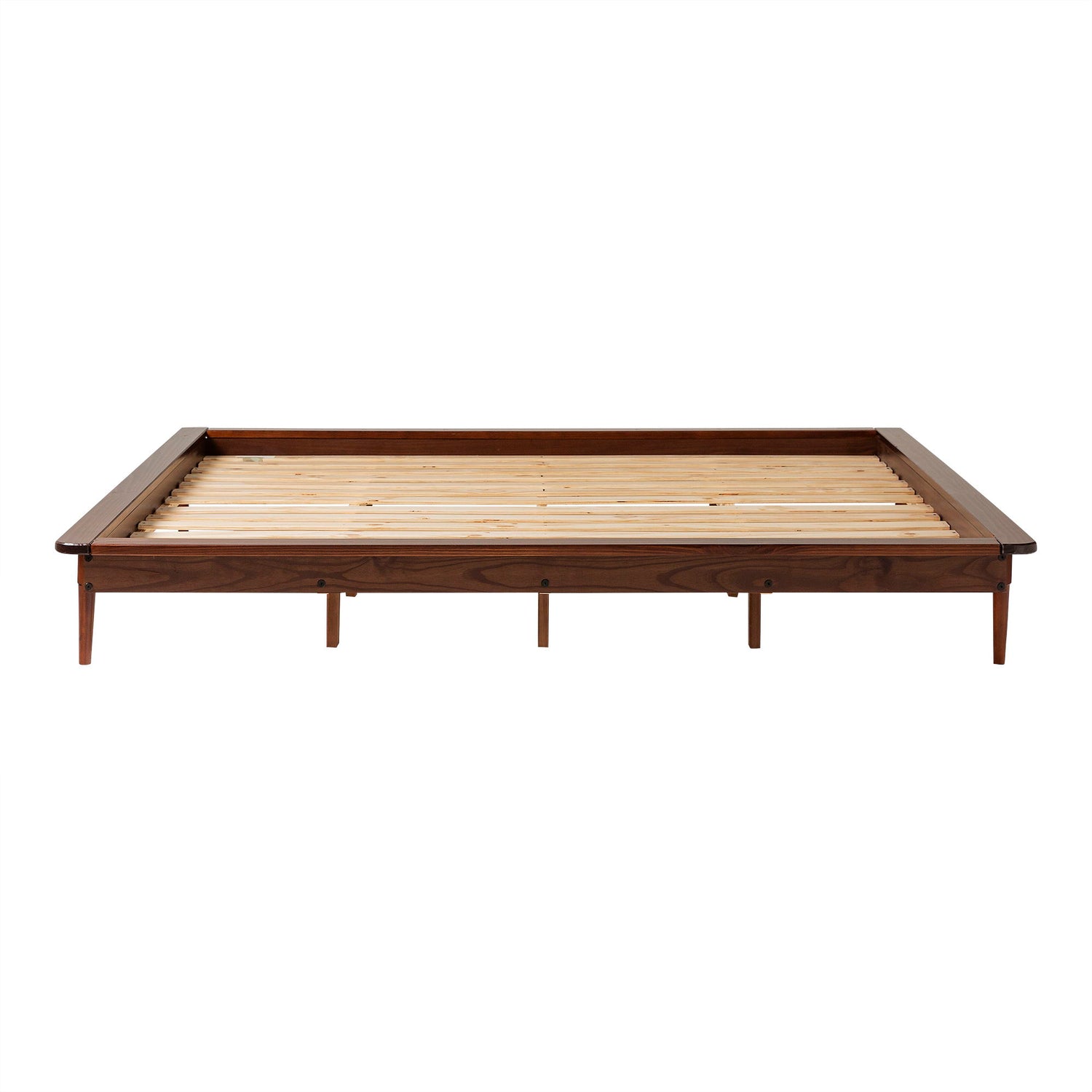 King Platform Bed Frame - Walnut