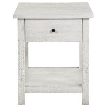 Castleton - 1 Drawer Wood End Table With Shelf