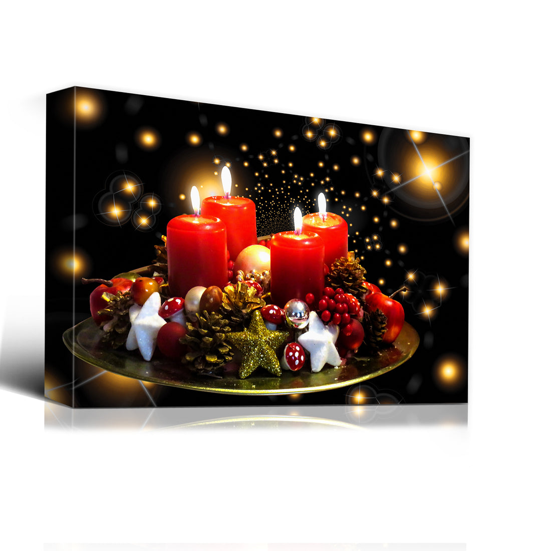 1pcs Drop-Shipping Christmas Winter Wall Art Festival Paintings Decorations Party Picutres Gift Poster for Home Wall Decor Framed-4832in- Thickness 1.5inch