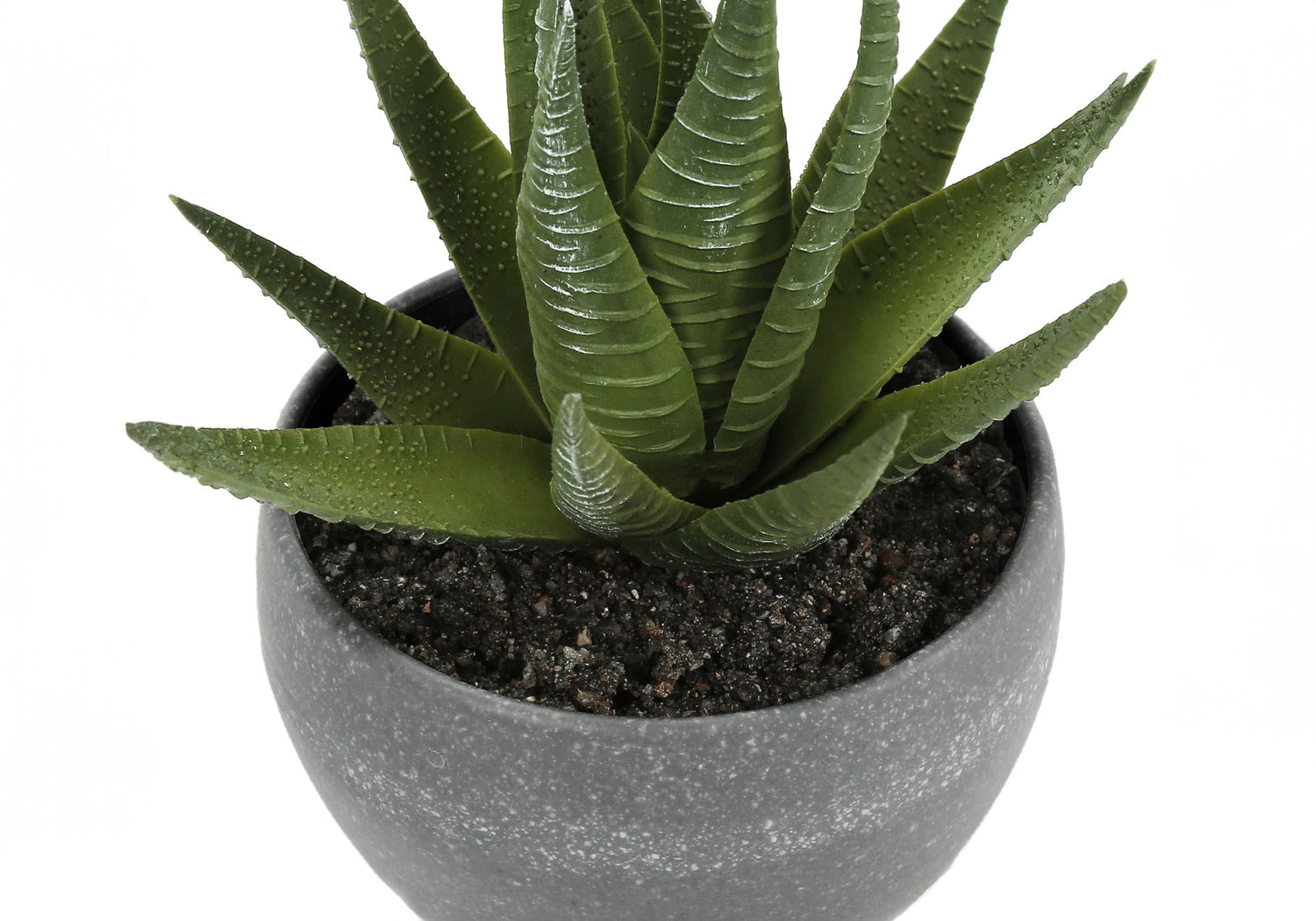 6&quot; Tall, Artificial Plant, Succulent, Indoor, Faux, Fake, Table, Greenery, Potted, Decorative (Set of 3) - Green / Gray