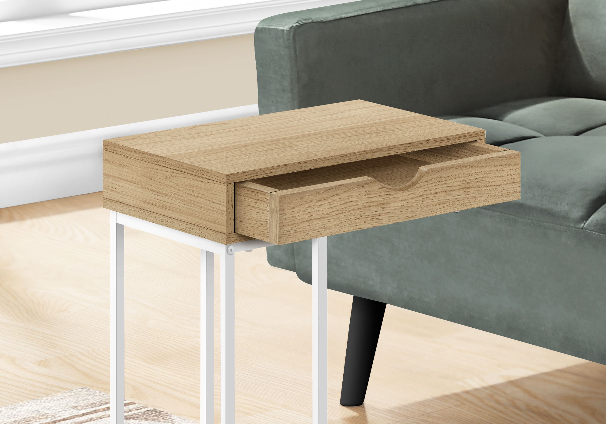 Accent Table, C - Shaped Contemporary &amp; Modern Design