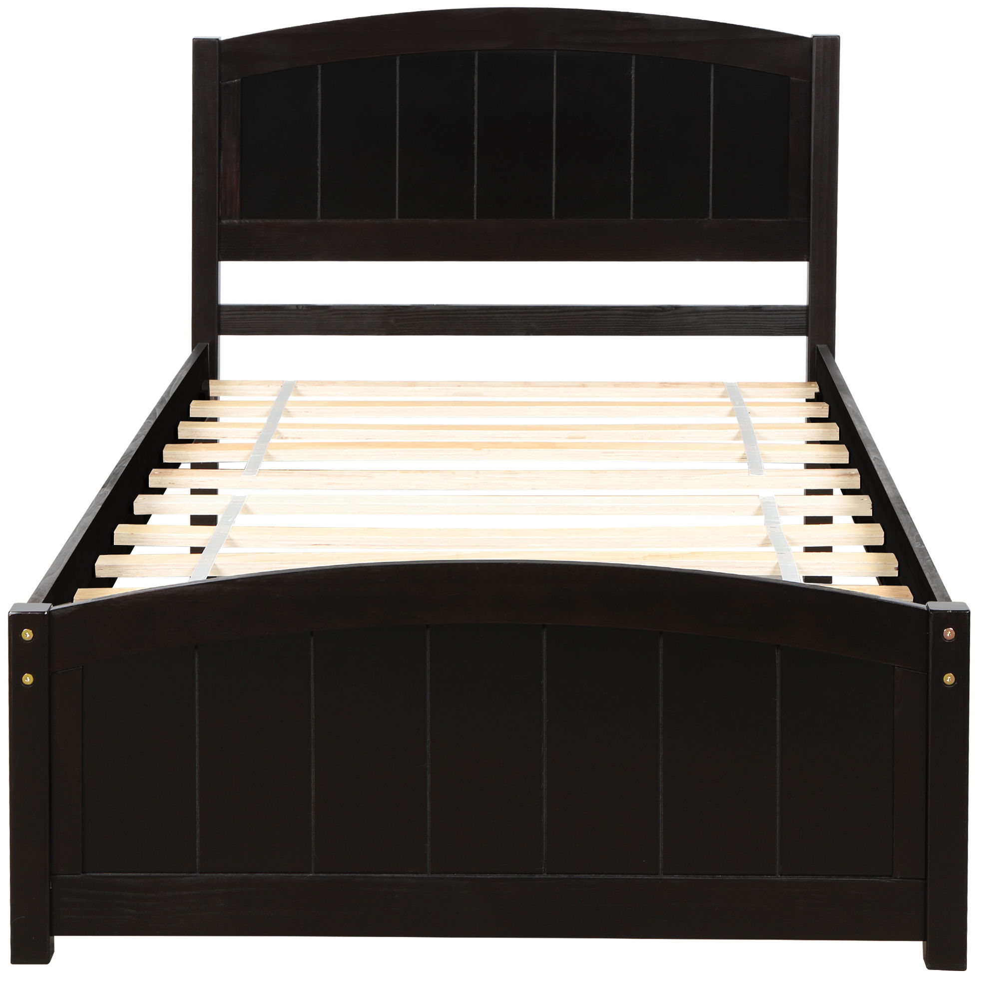 Platform Bed &amp; Headboard, Footboard And Wood Slat Support