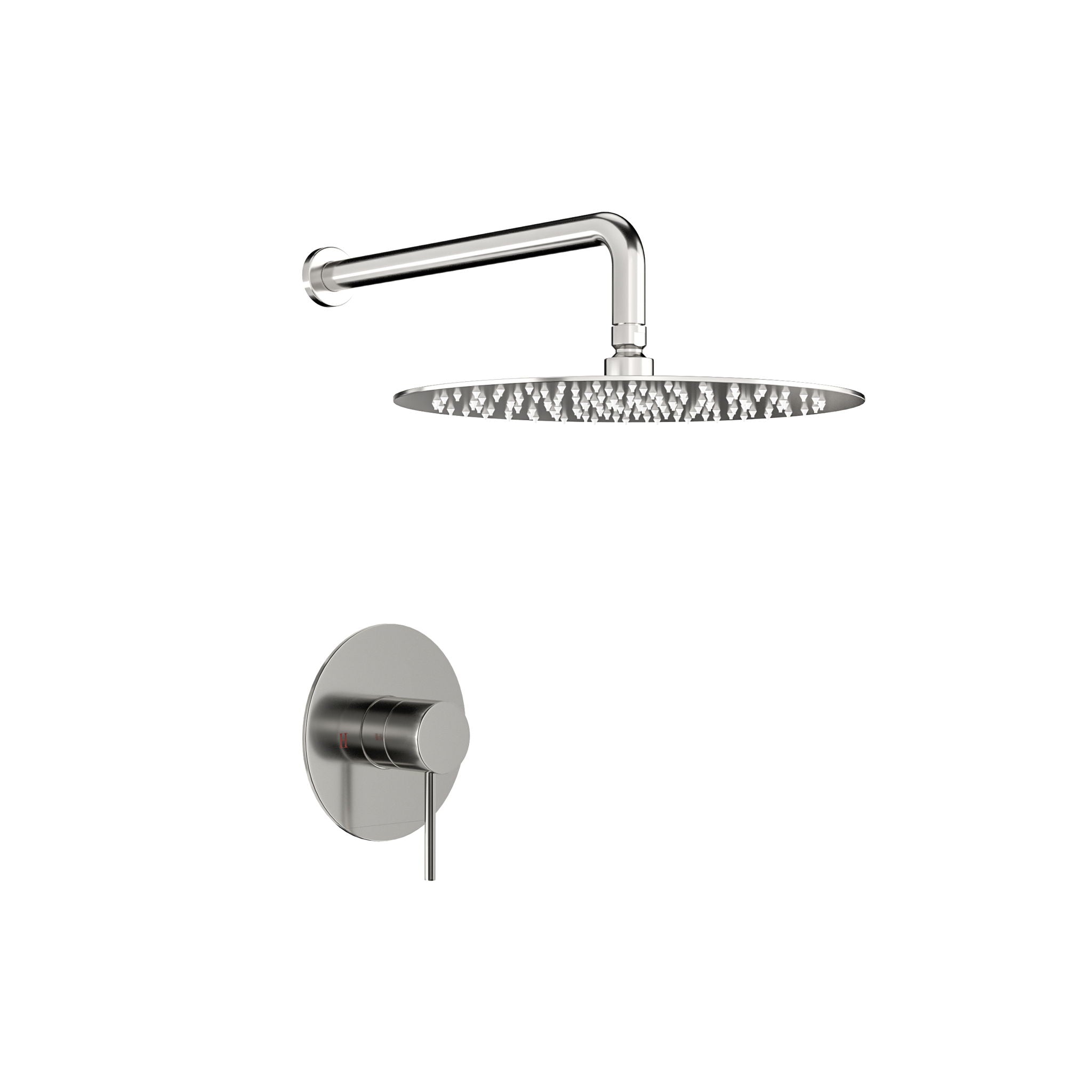 Shower Faucet Set With 10&quot; Rainfall Shower Head And Valve - Brushed Nickel
